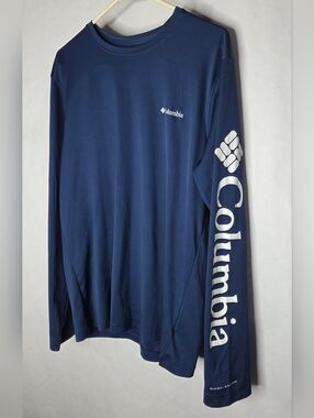 Columbia Men's Long Sleeve Logo Performance Shirt - Navy
